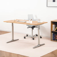 White Oak Smart Standing Desk