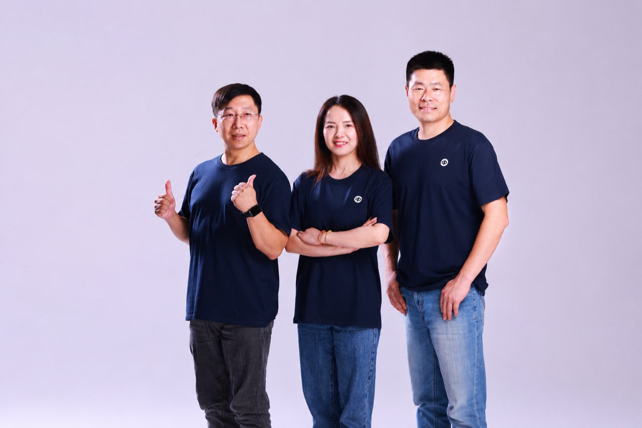 The BookLove founders — Kevin, Lily and Harry